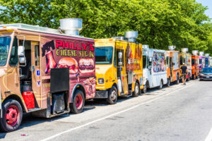 Colorful food truck
